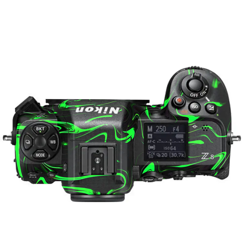 Green Liquid Pattern Nikon Z8 Camera Skin