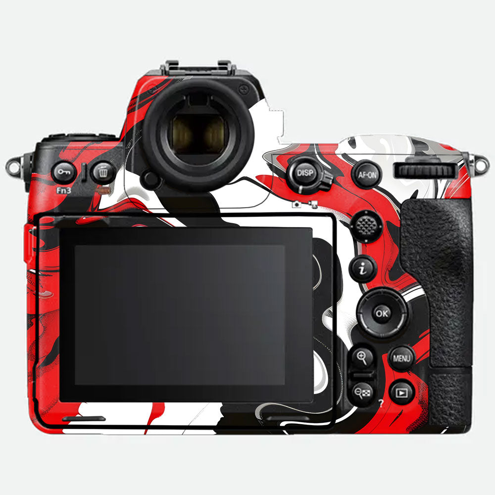 Scarlet and White Motion Nikon Z8 Camera Skin