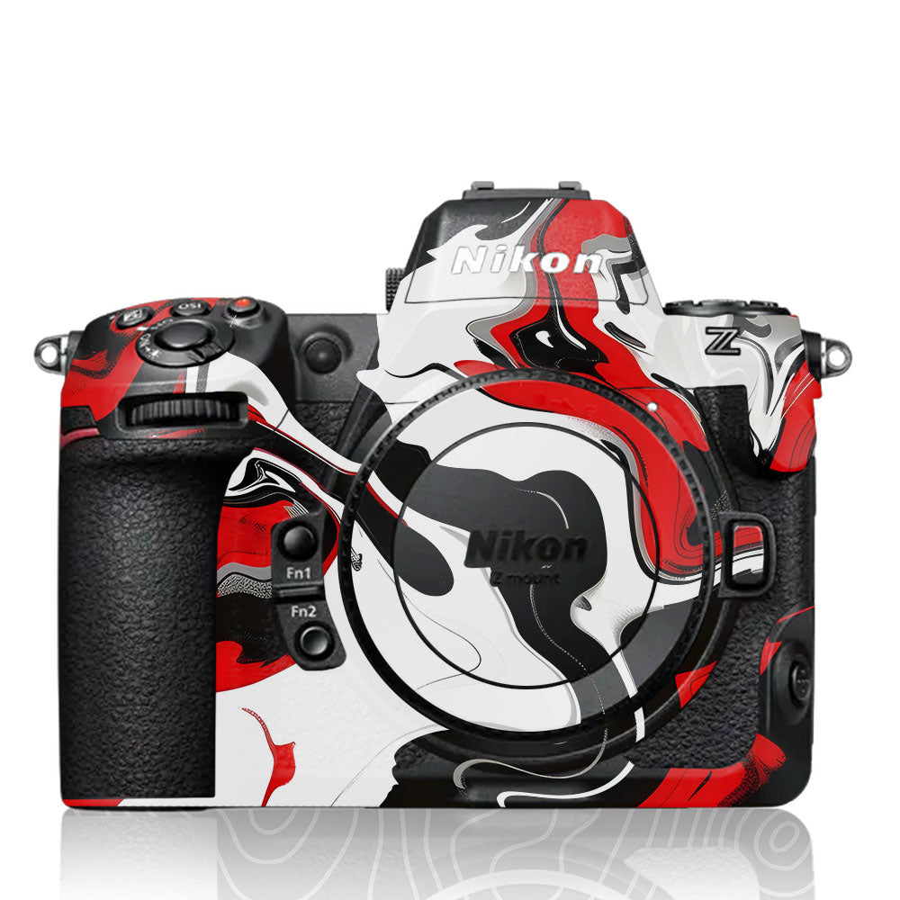 Scarlet and White Motion Nikon Z8 Camera Skin