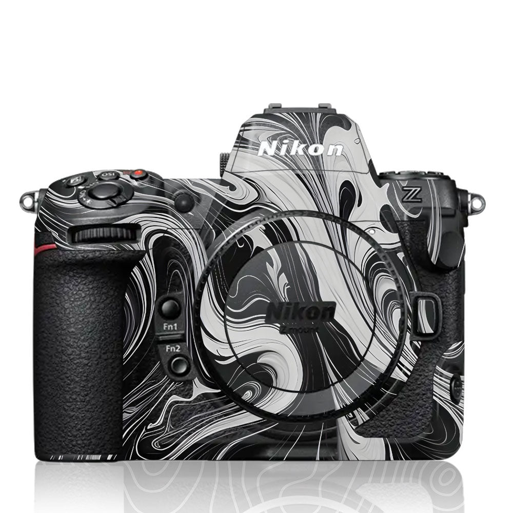 Black and White Marble Nikon Z8 Camera Skin