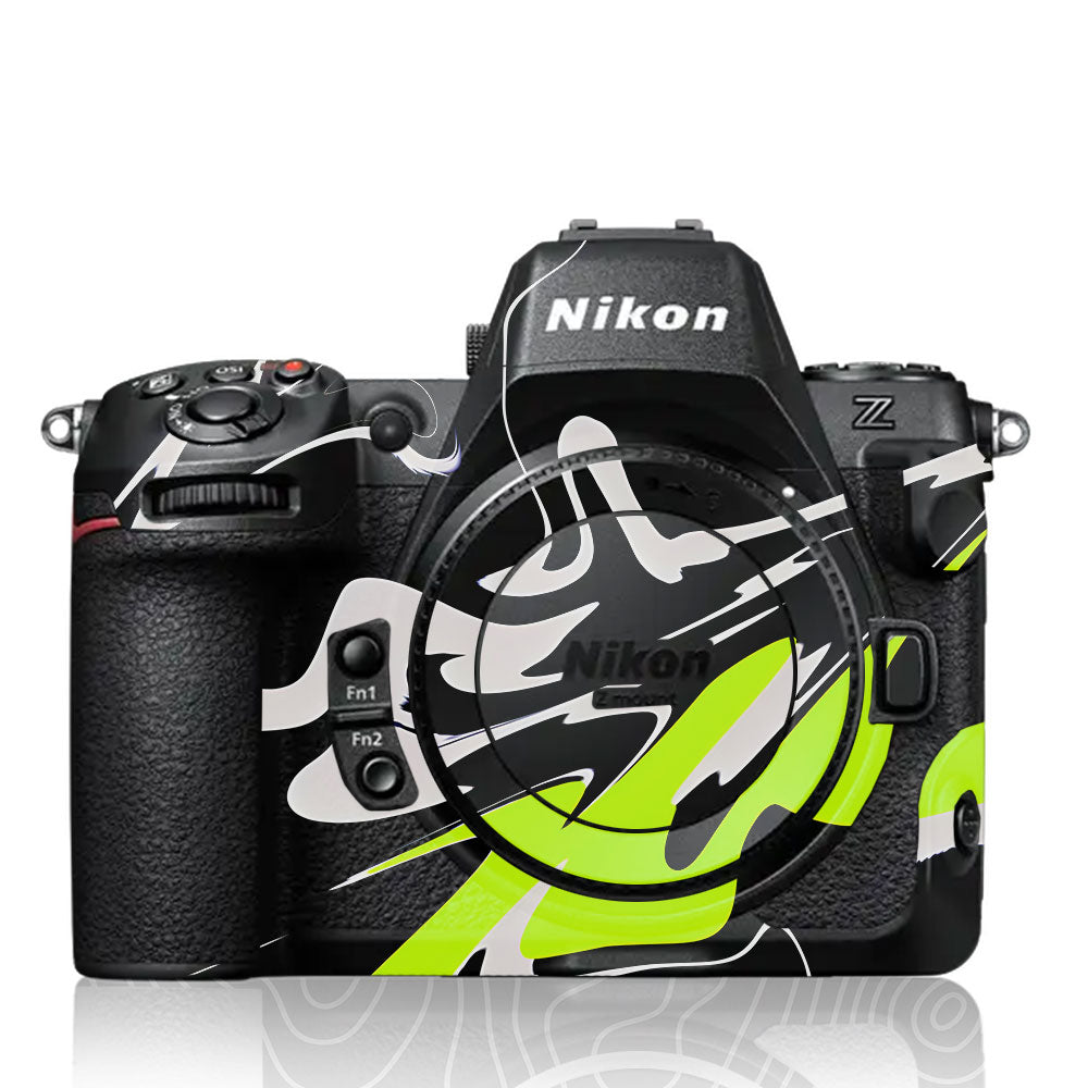 Neon Green and Black Pattern Nikon Z8 Camera Skin
