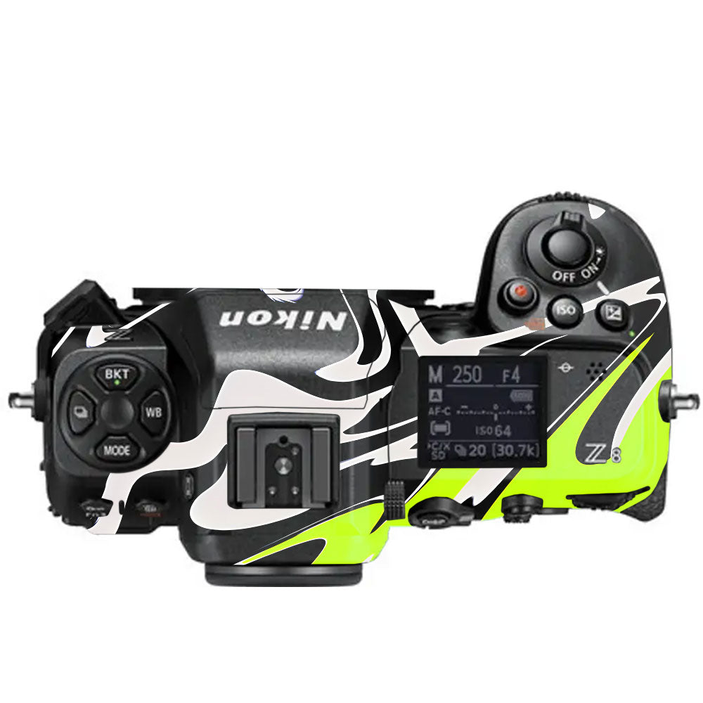Neon Green and Black Pattern Nikon Z8 Camera Skin