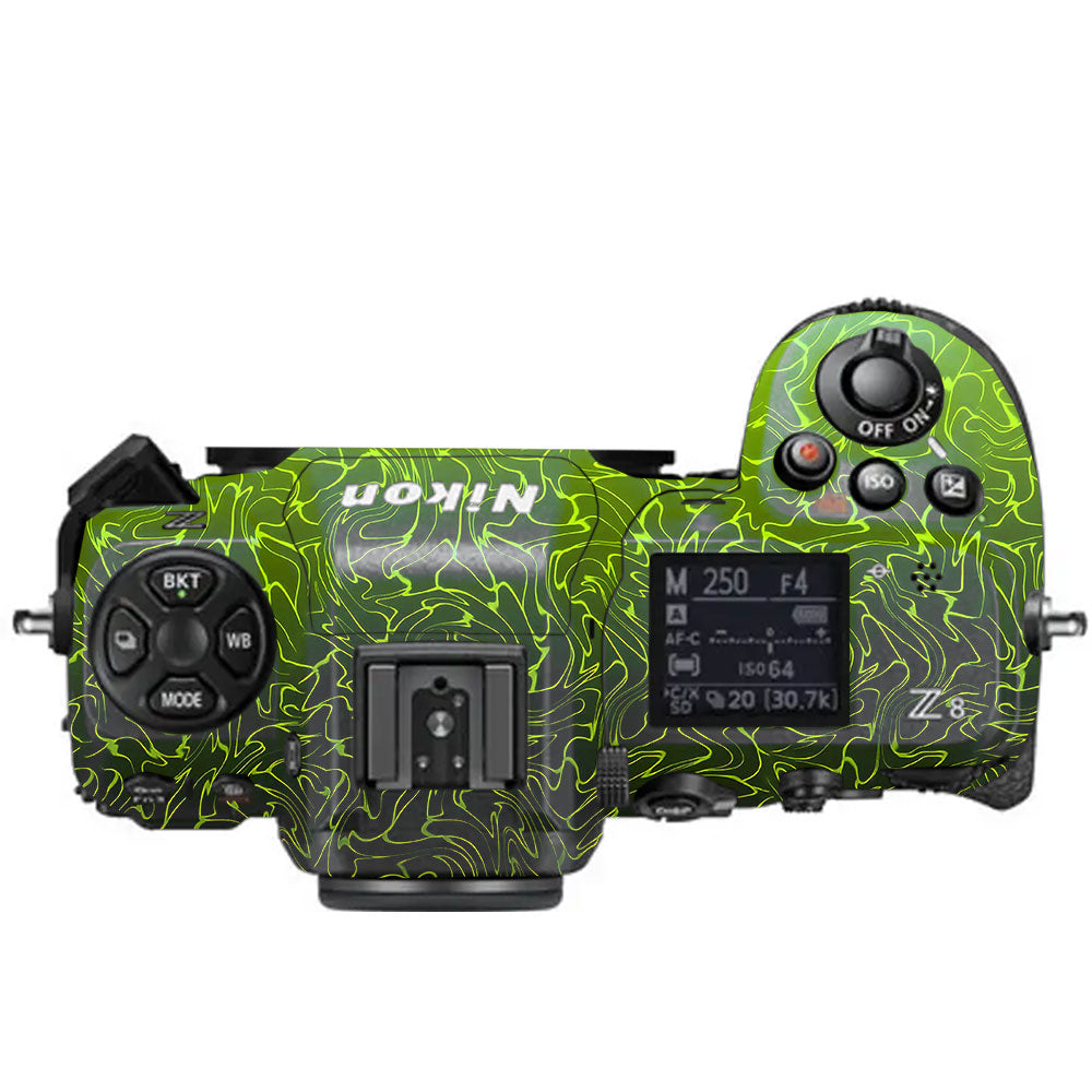 Lime Yellow to Black Gradient Nikon Z8 Camera Skin