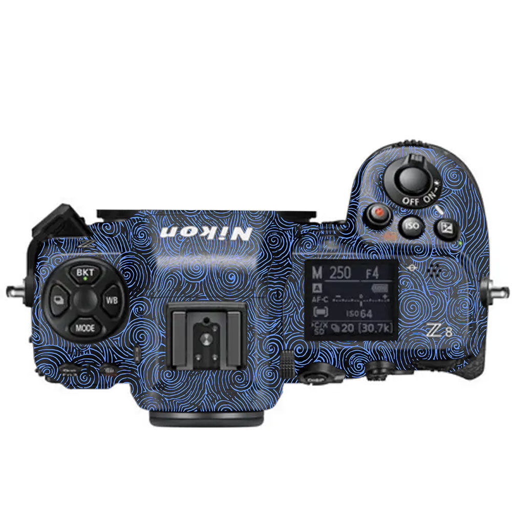 Blue Spirals Nikon Z8 Camera Skin