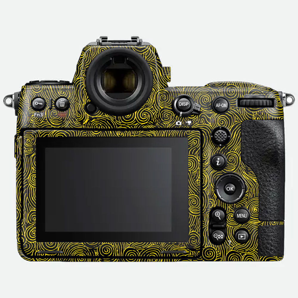 Yellow Spirals Nikon Z8 Camera Skin