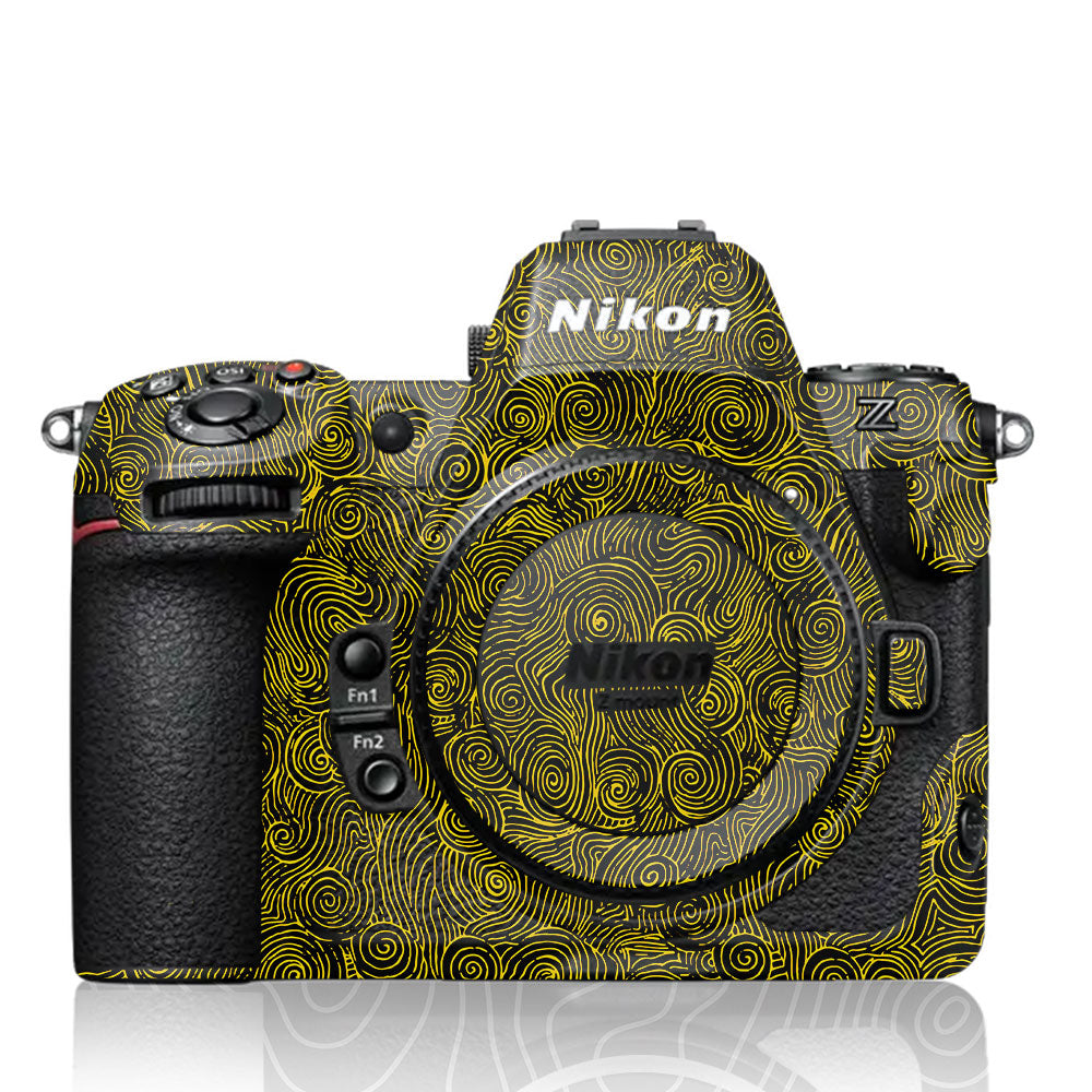 Yellow Spirals Nikon Z8 Camera Skin