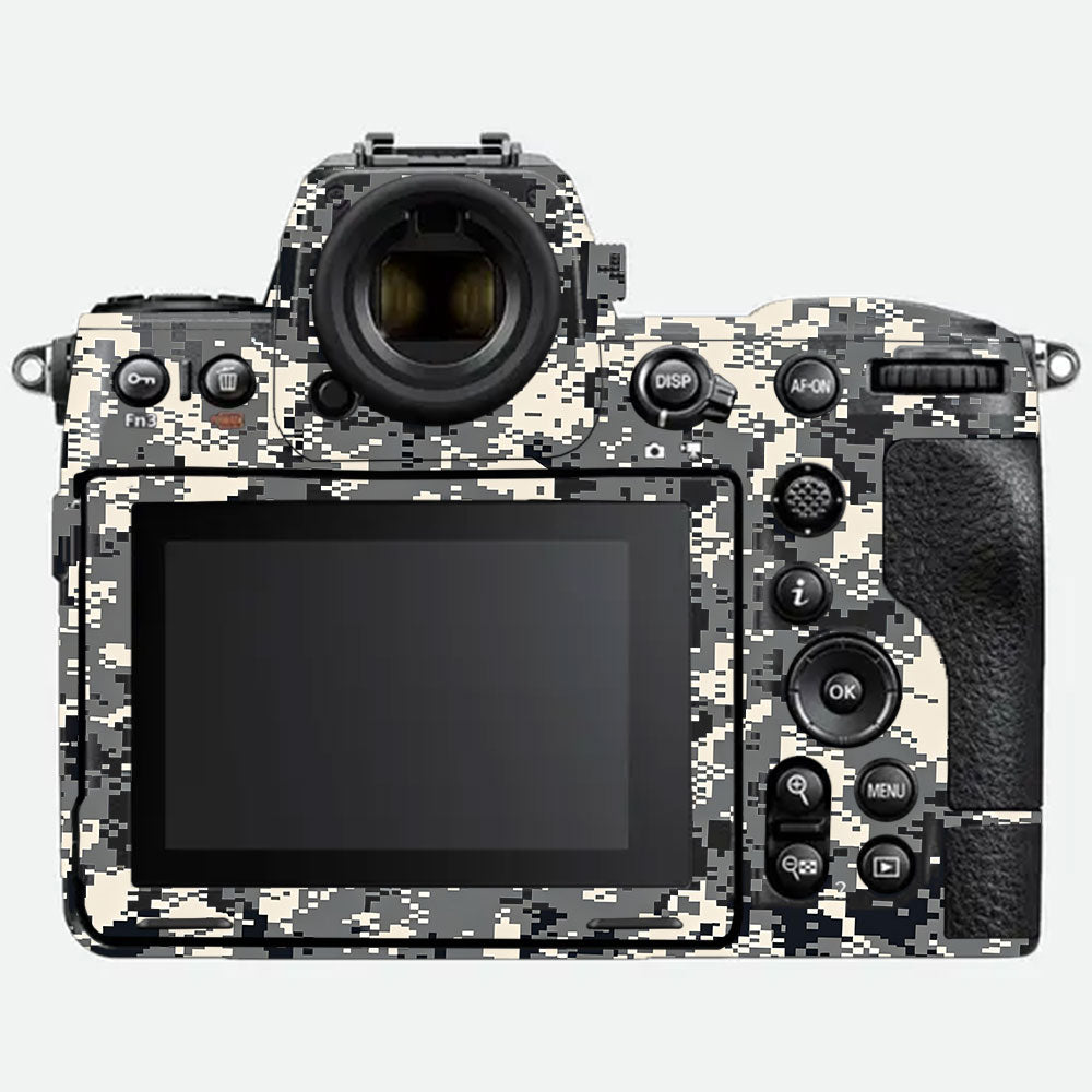 Grey Black Pixel Nikon Z8 Camera Skin