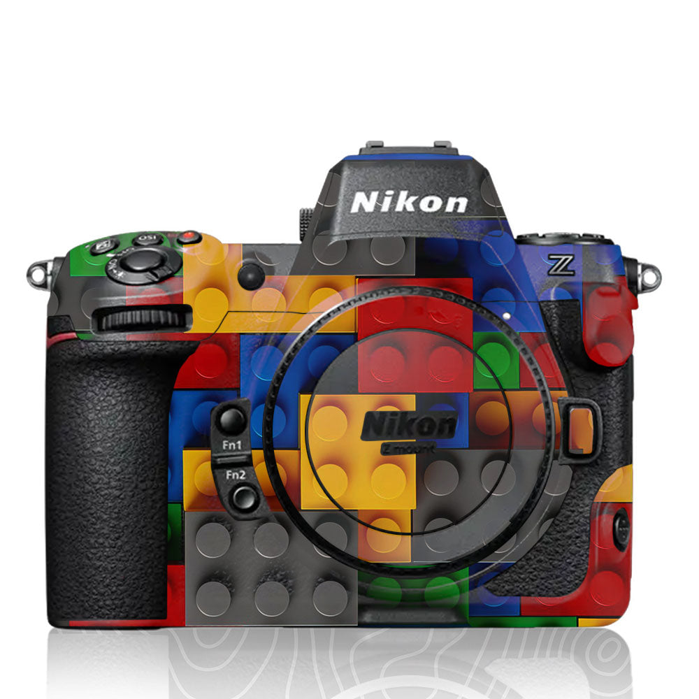Colorful LEGO Brick Wall Pattern Nikon Z8 Camera Skin