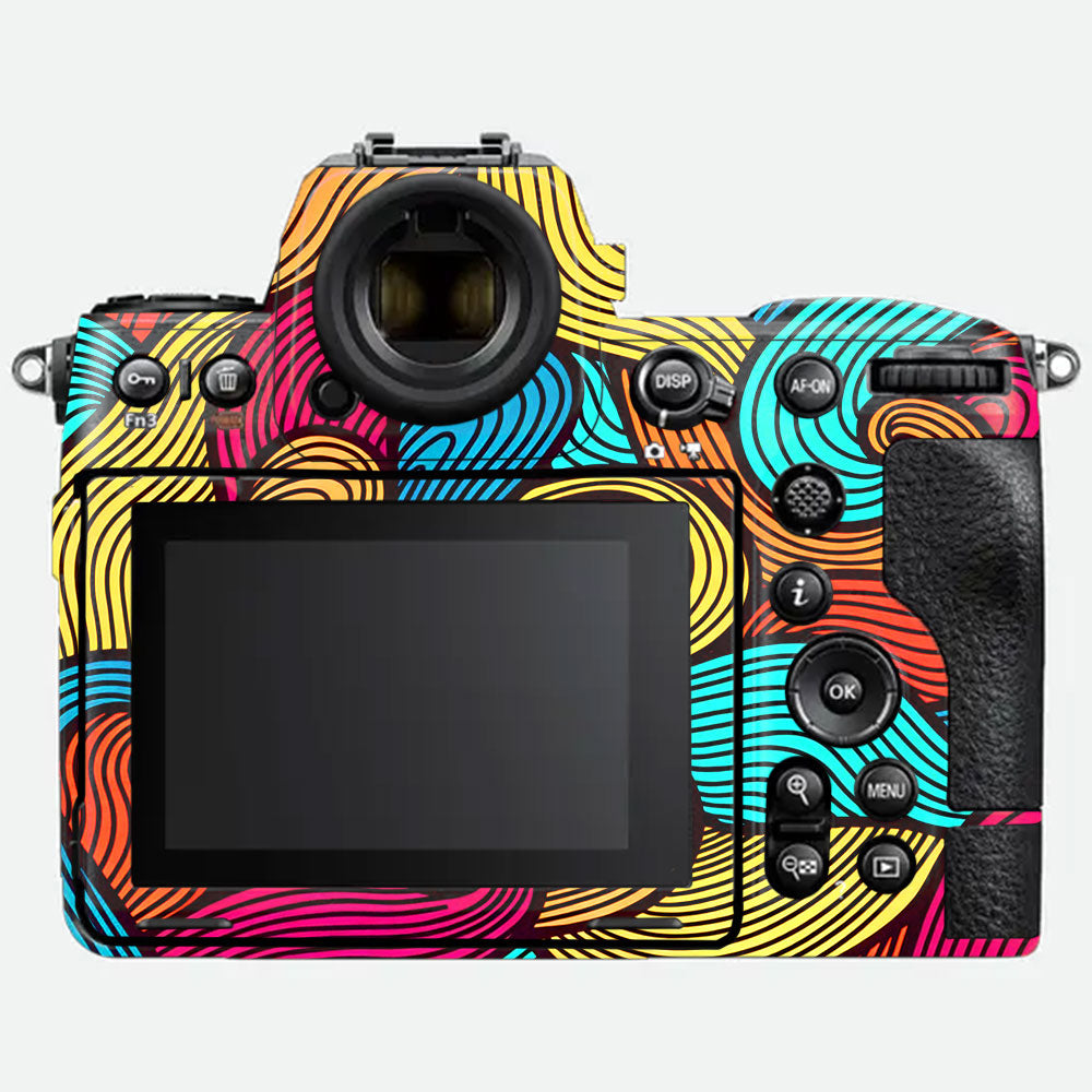 Retro Colorful Doodle Art Pattern Nikon Z8 Camera Skin