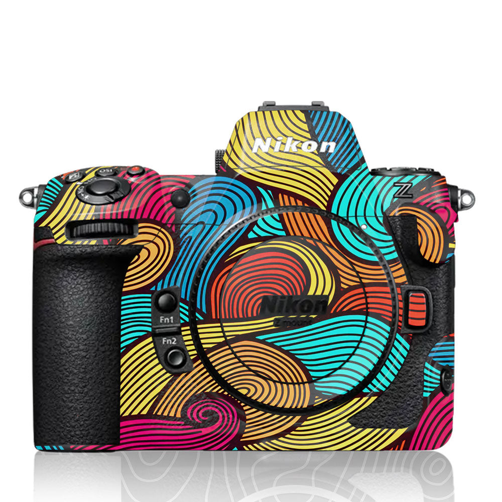 Retro Colorful Doodle Art Pattern Nikon Z8 Camera Skin