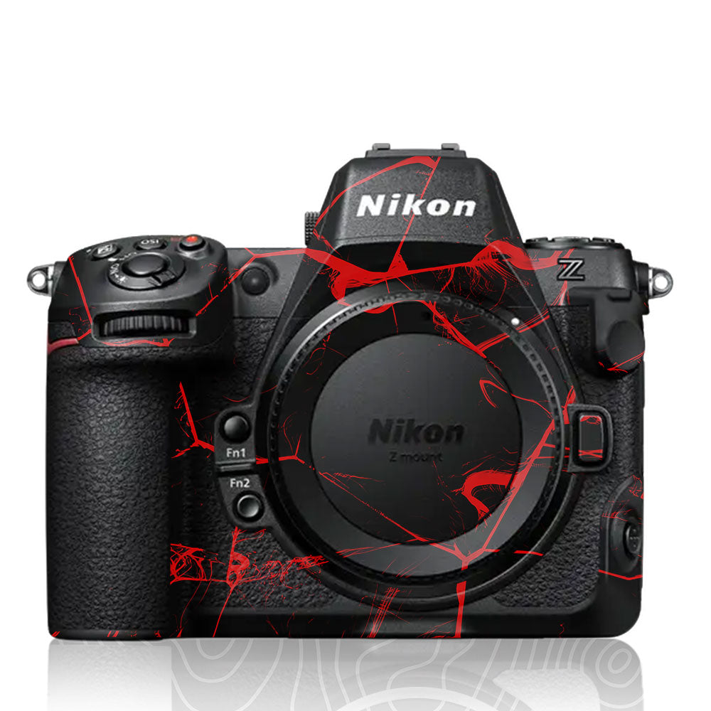 Red Neural Grid Nikon Z8 Camera Skin
