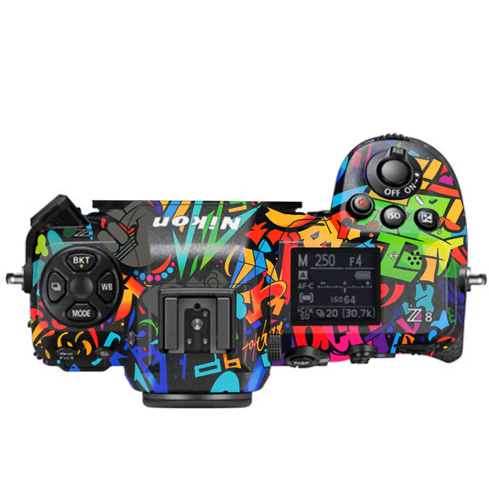 Colorful Urban Street Art Lettering Nikon Z8 Camera Skin