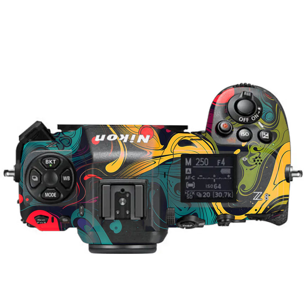 Psychedelic Color Swirl Nikon Z8 Camera Skin