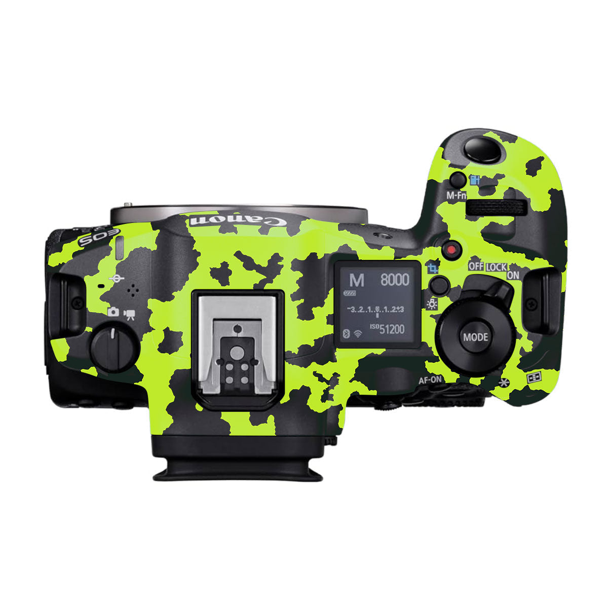Neon Green Splatter Canon EOS R5 Mark II Camera Skins