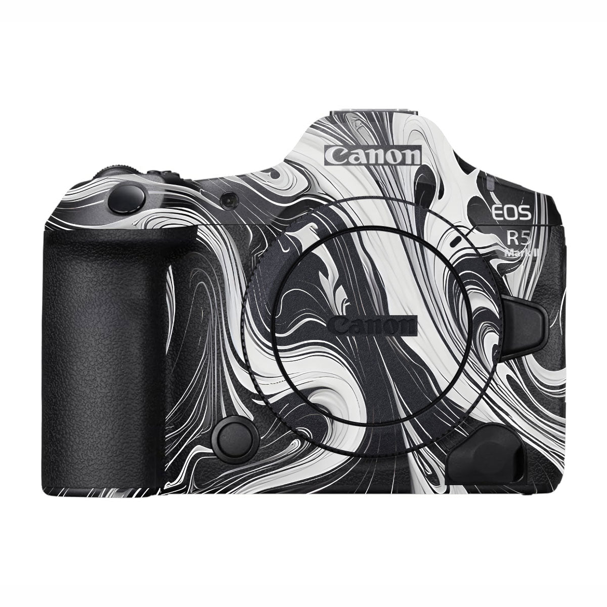 Black and White Marble Canon EOS R5 Mark II Camera Skins
