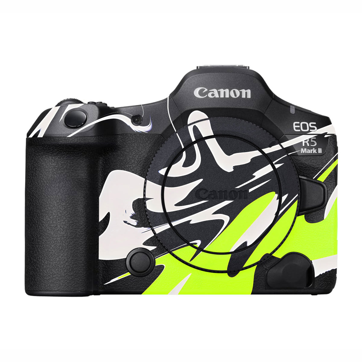Neon Green and Black Pattern Canon EOS R5 Mark II Camera Skins