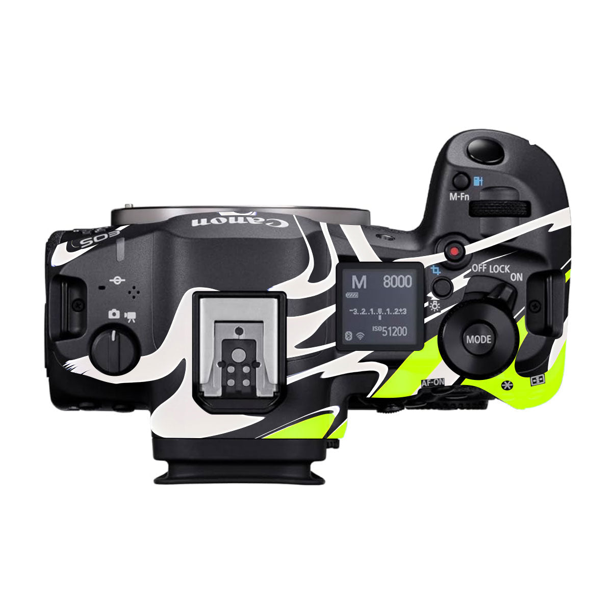 Neon Green and Black Pattern Canon EOS R5 Mark II Camera Skins