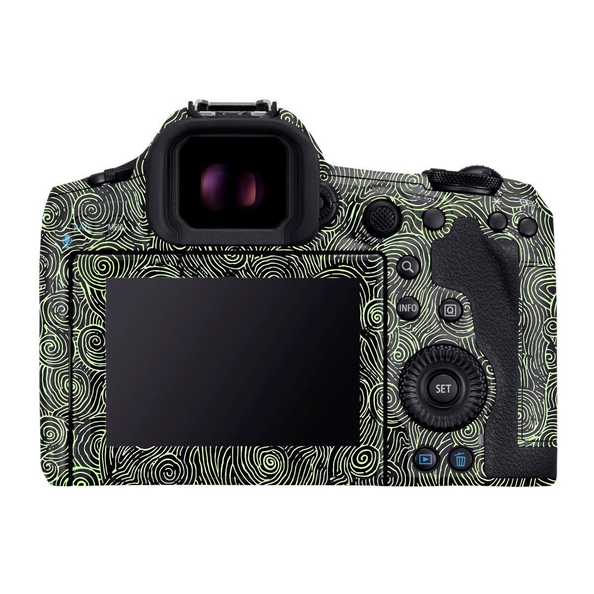 Green Spirals Canon EOS R5 Mark II Camera Skins