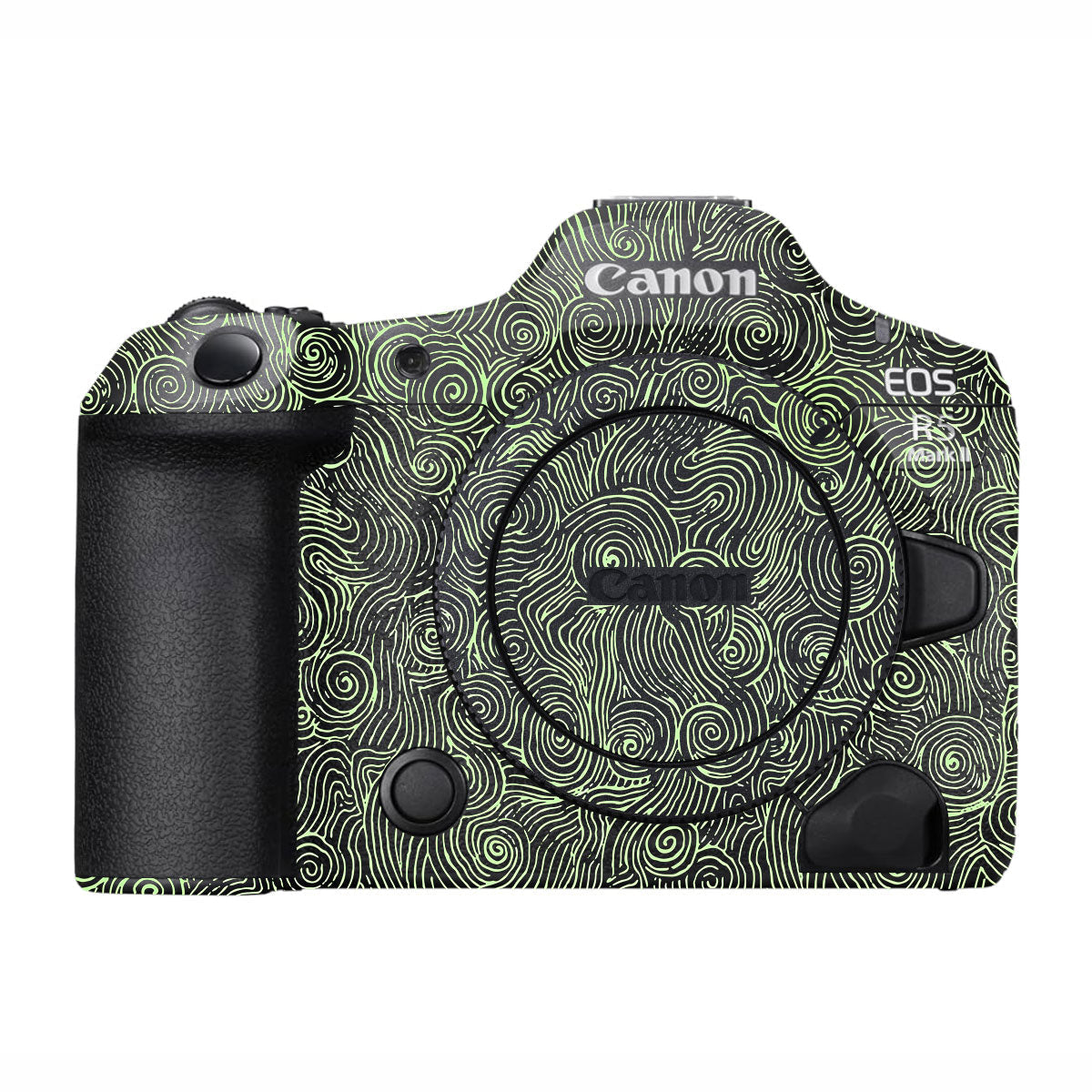 Green Spirals Canon EOS R5 Mark II Camera Skins