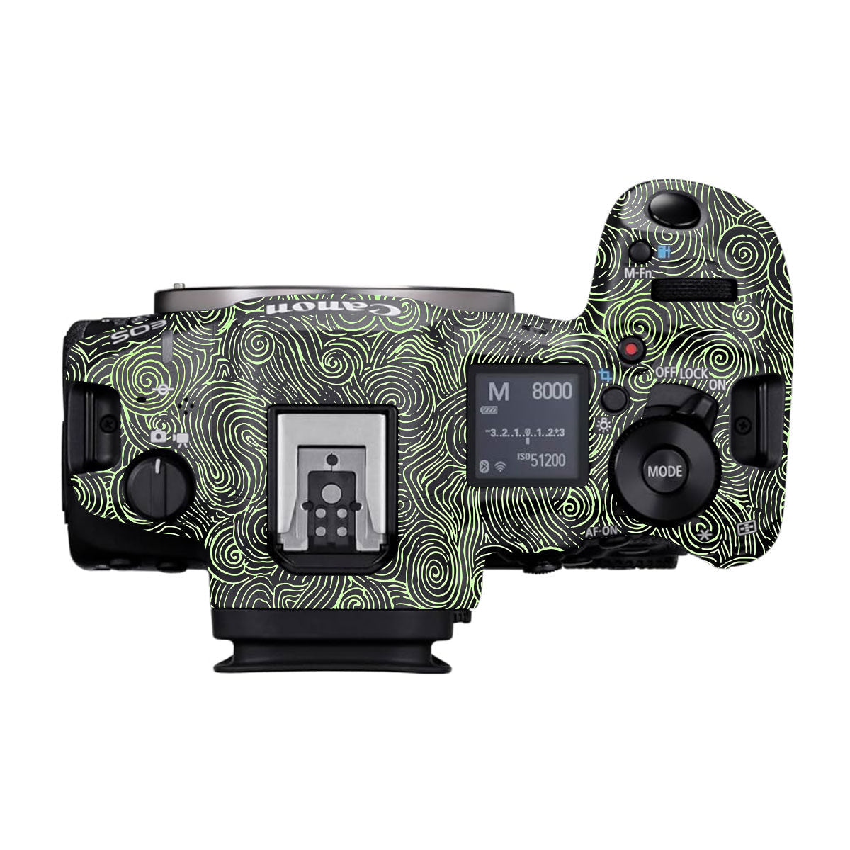 Green Spirals Canon EOS R5 Mark II Camera Skins