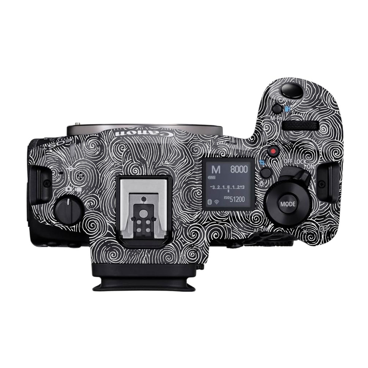 White Spirals Canon EOS R5 Mark II Camera Skins