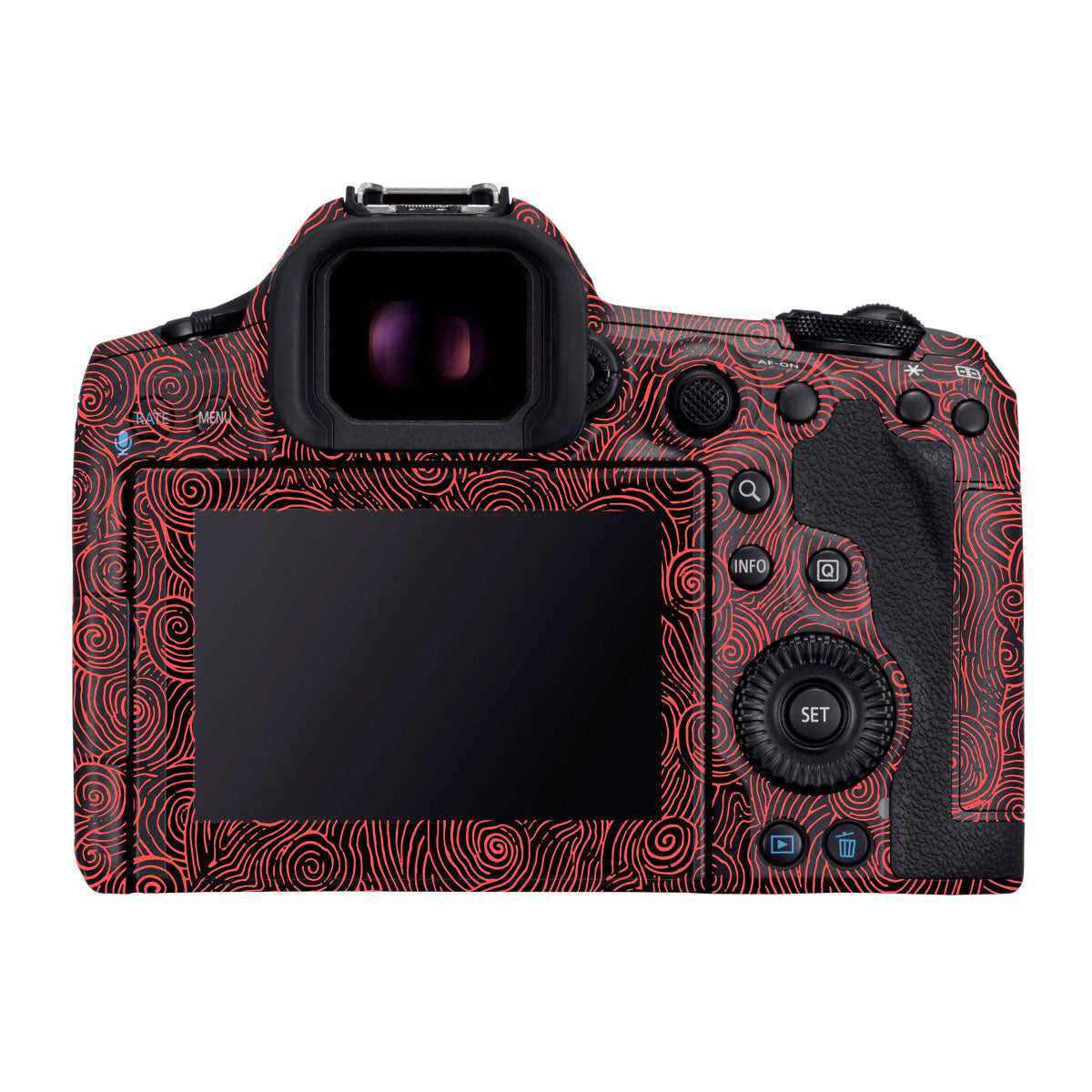 Red Spirals Canon EOS R5 Mark II Camera Skins