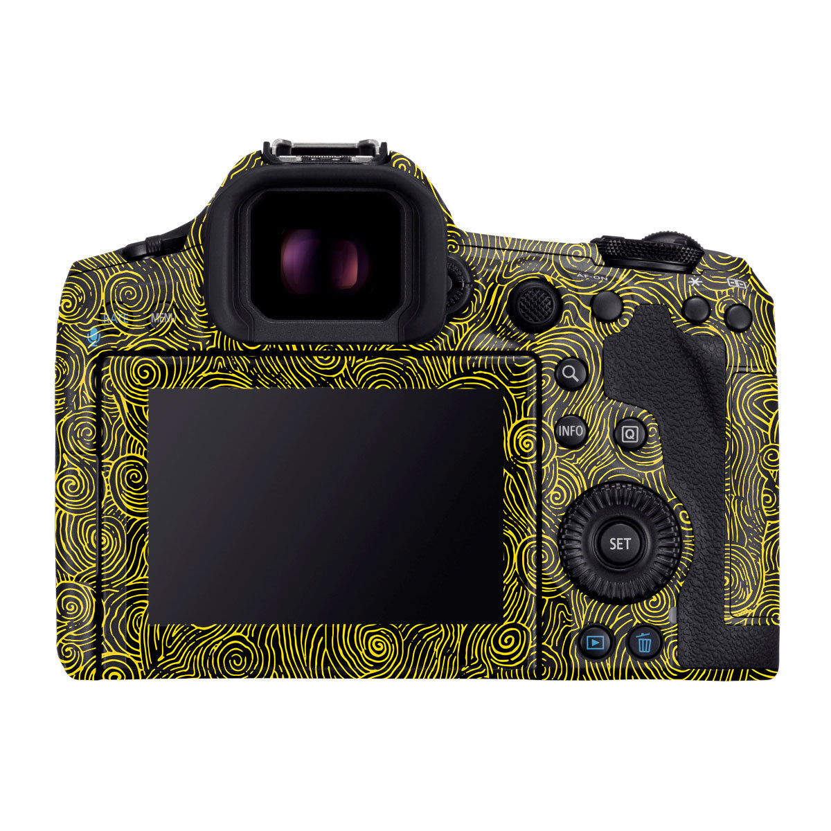 Yellow Spirals Canon EOS R5 Mark II Camera Skins