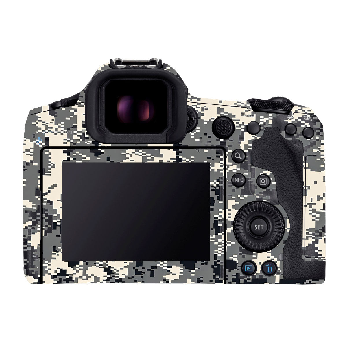 Grey Black Pixel Canon EOS R5 Mark II Camera Skins