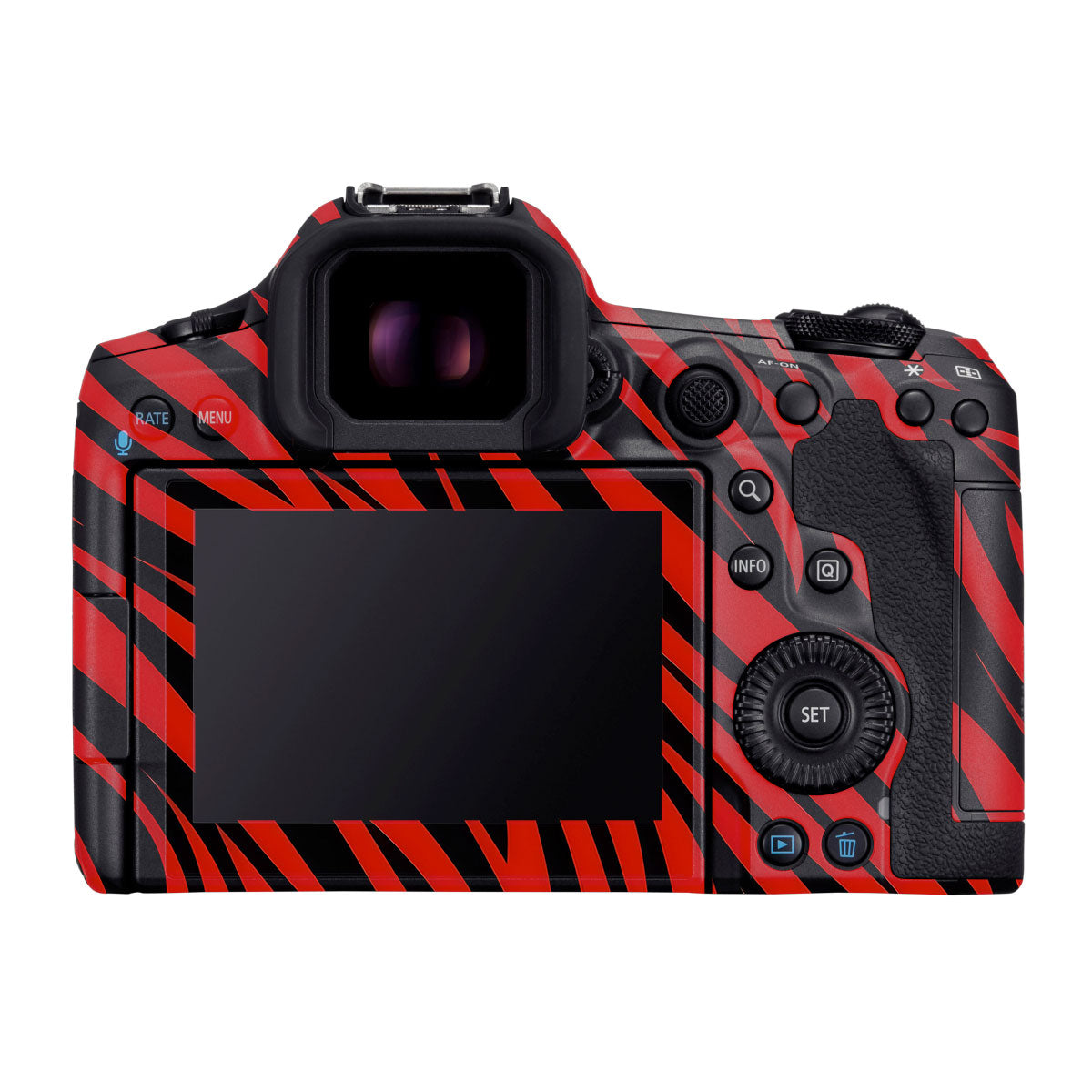 Red and Black Stripes Canon EOS R5 Mark II Camera Skins