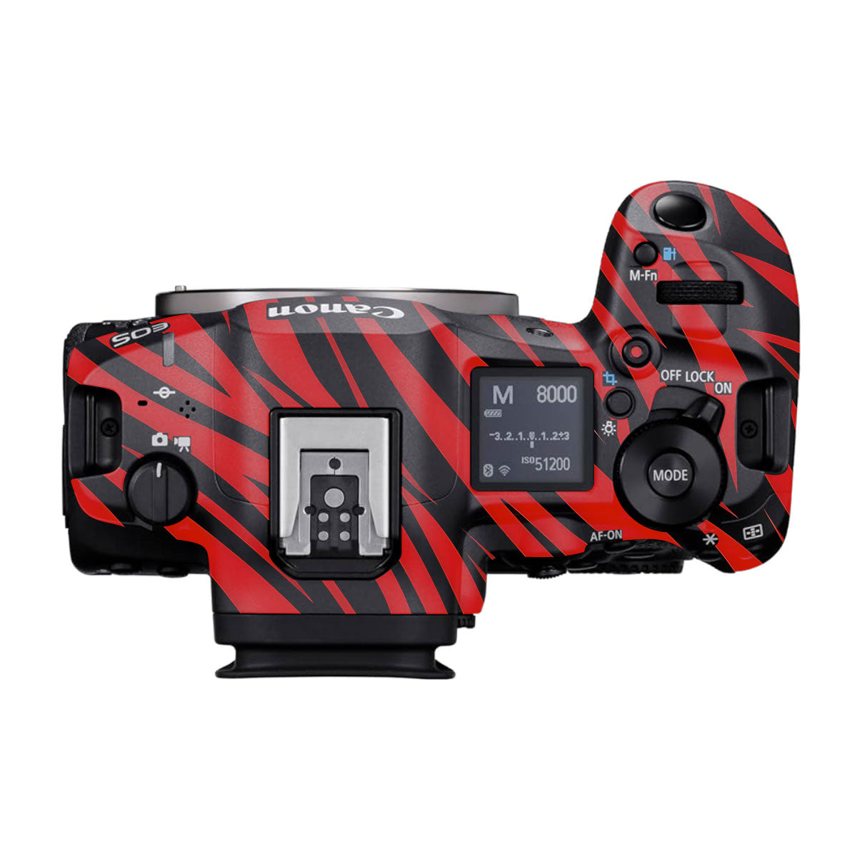 Red and Black Stripes Canon EOS R5 Mark II Camera Skins