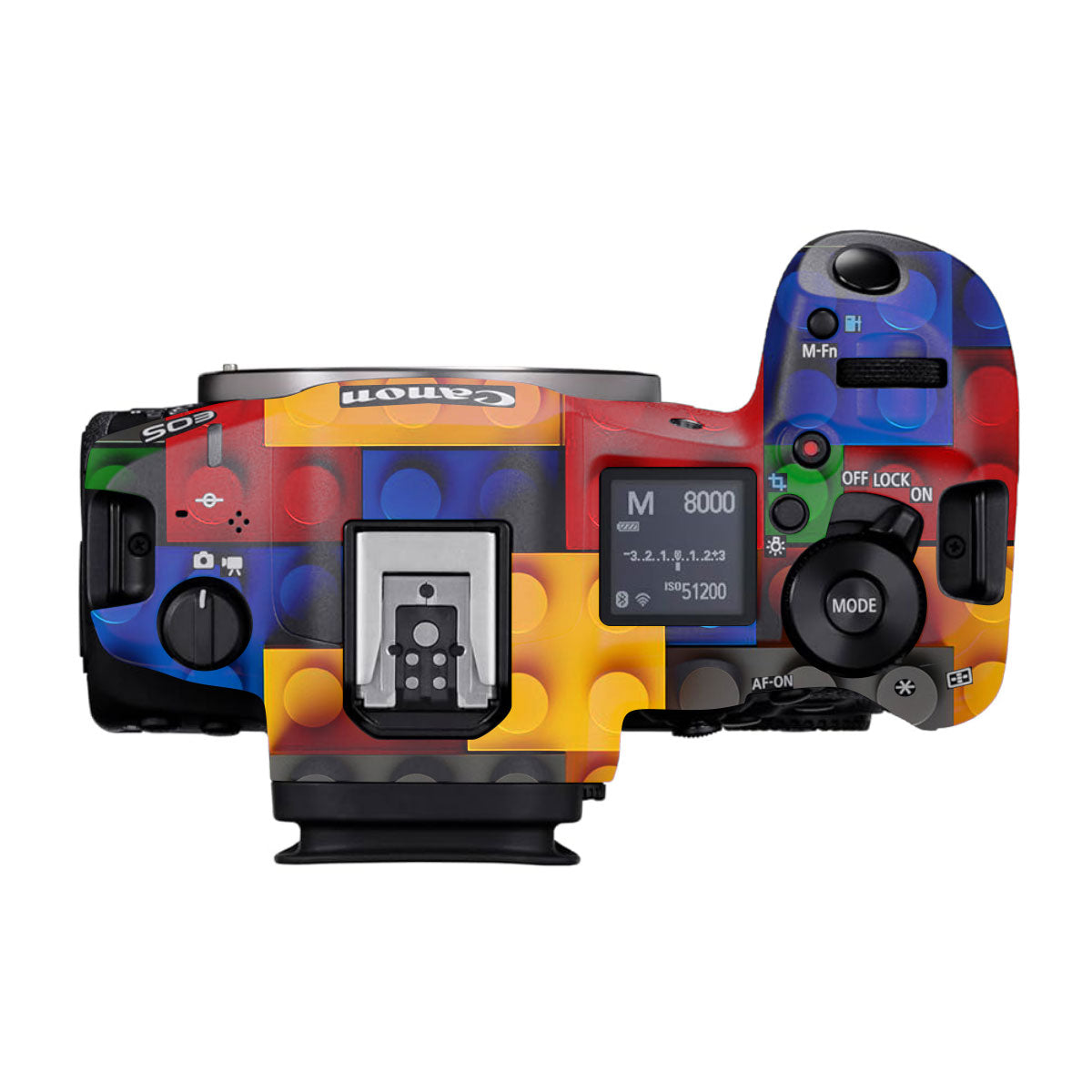 Colorful LEGO Brick Wall Pattern Canon EOS R5 Mark II Camera Skins