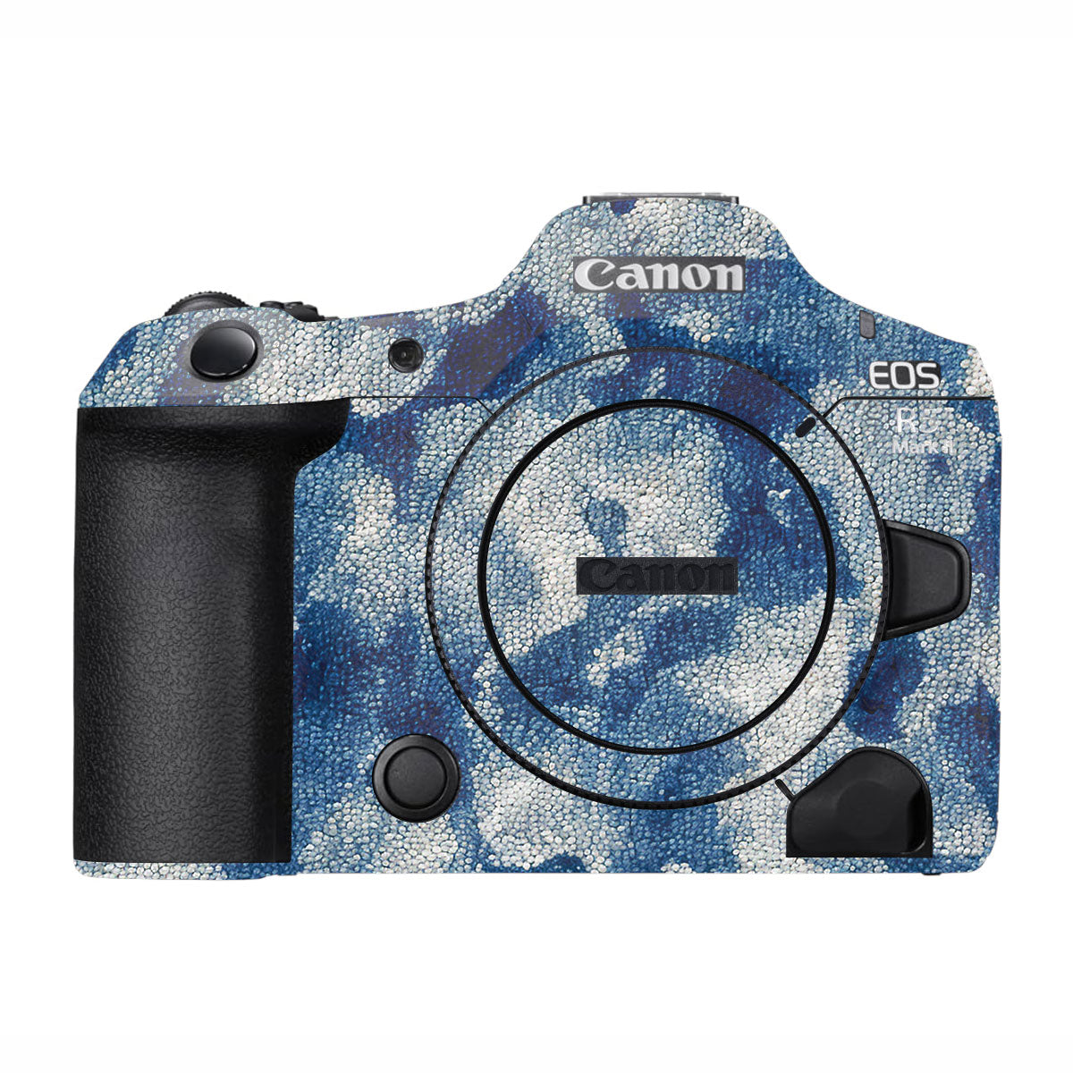 Blue Watercolor Fabric Canon EOS R5 Mark II Camera Skins