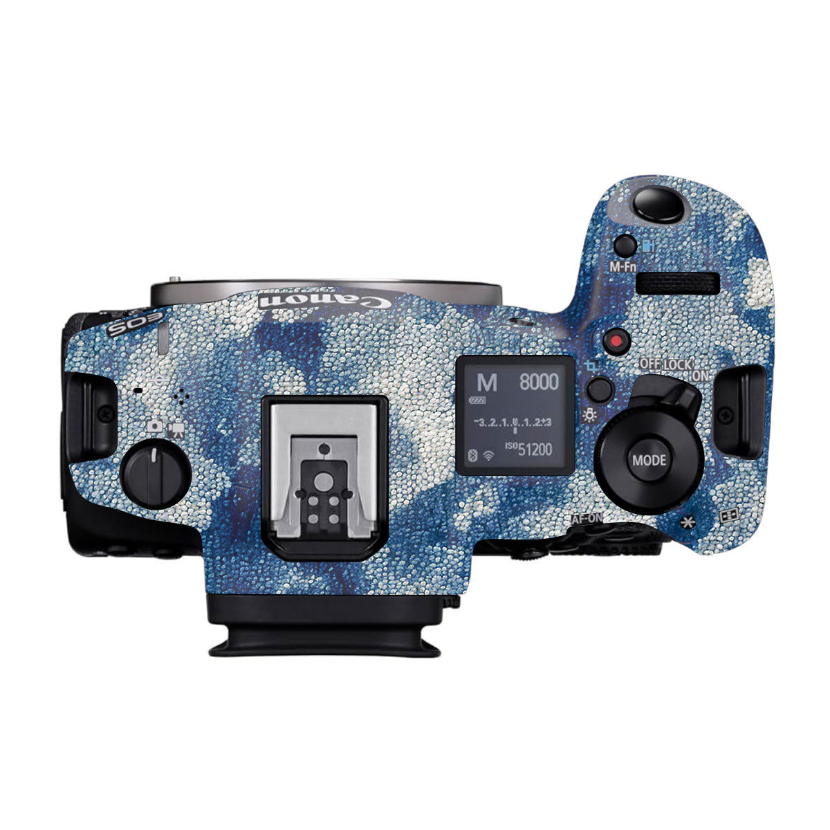 Blue Watercolor Fabric Canon EOS R5 Mark II Camera Skins