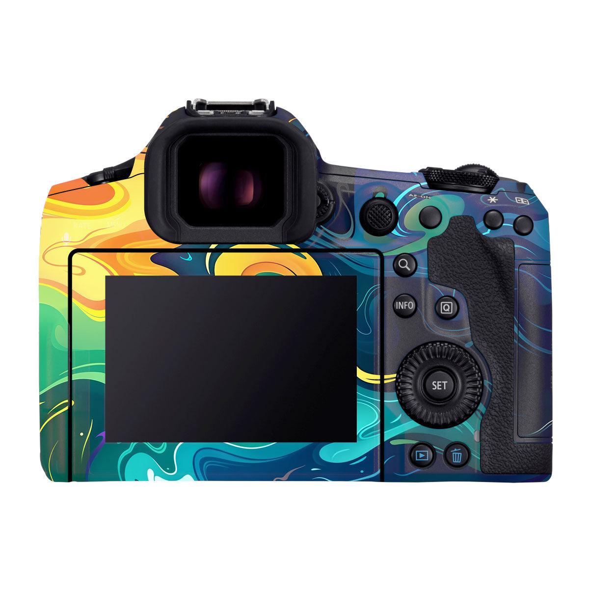 Rainbow Liquid Fusion Canon EOS R5 Mark II Camera Skins