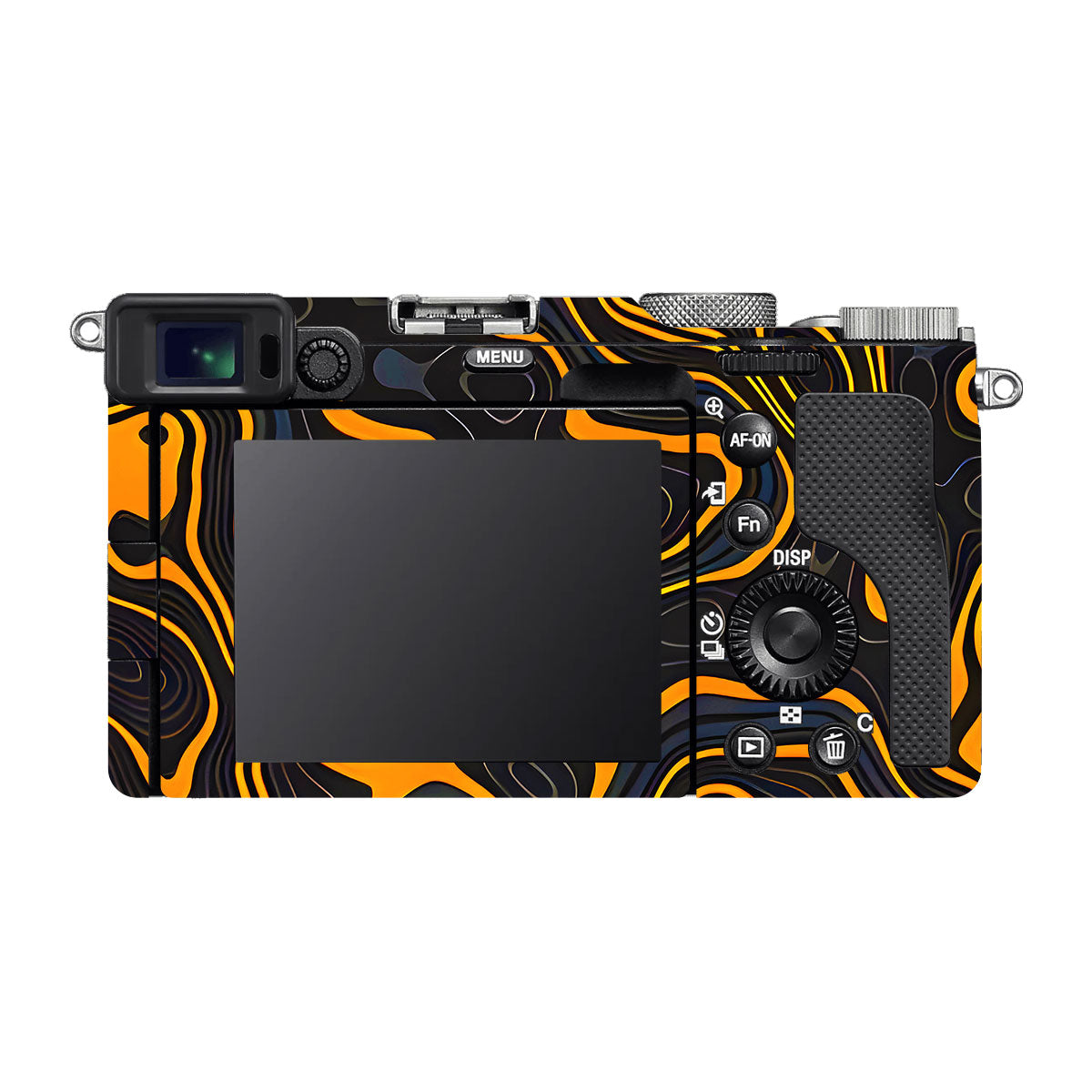 Amber Topographic Waves Sony A7 C Camera Skins
