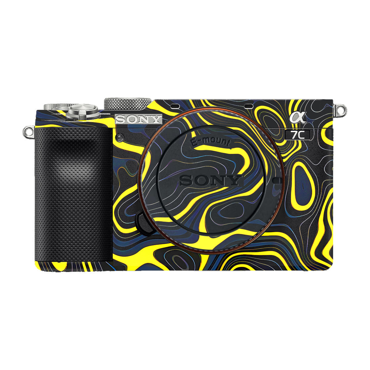 Neon Lava Contours Sony A7 C Camera Skins