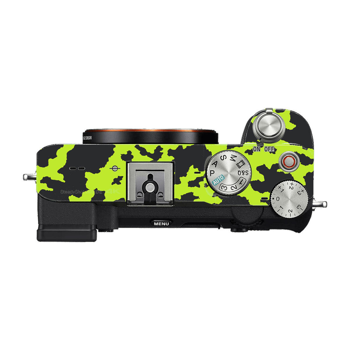 Neon Green Splatter Sony A7 C Camera Skins