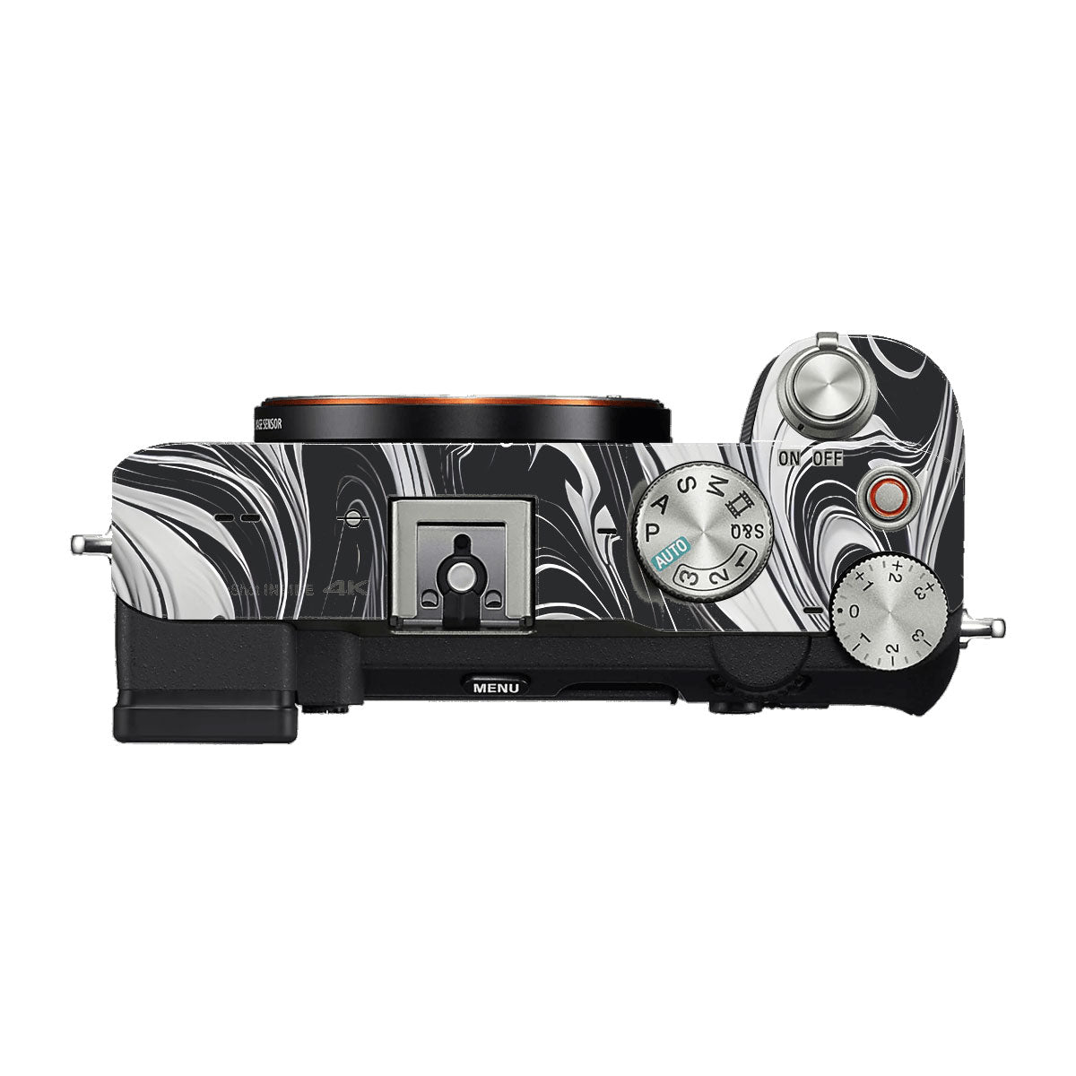 Black and White Marble Sony A7 C Camera Skins
