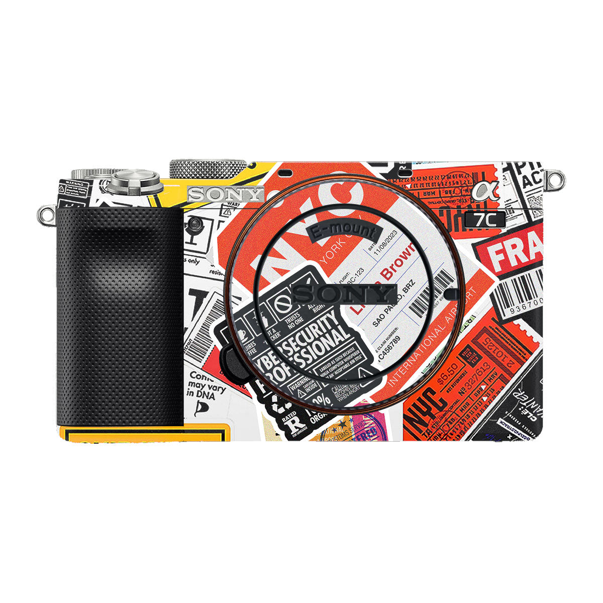 Tech Aesthetic Sticker Collage Sony A7 C Camera Skins