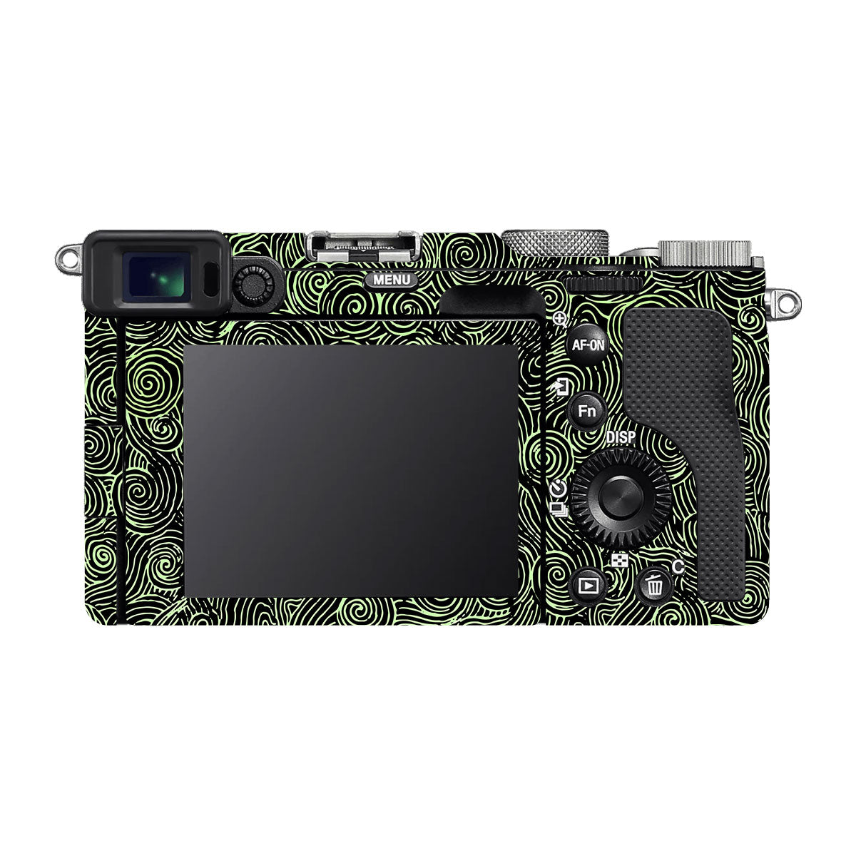 Green Spirals Sony A7 C Camera Skins