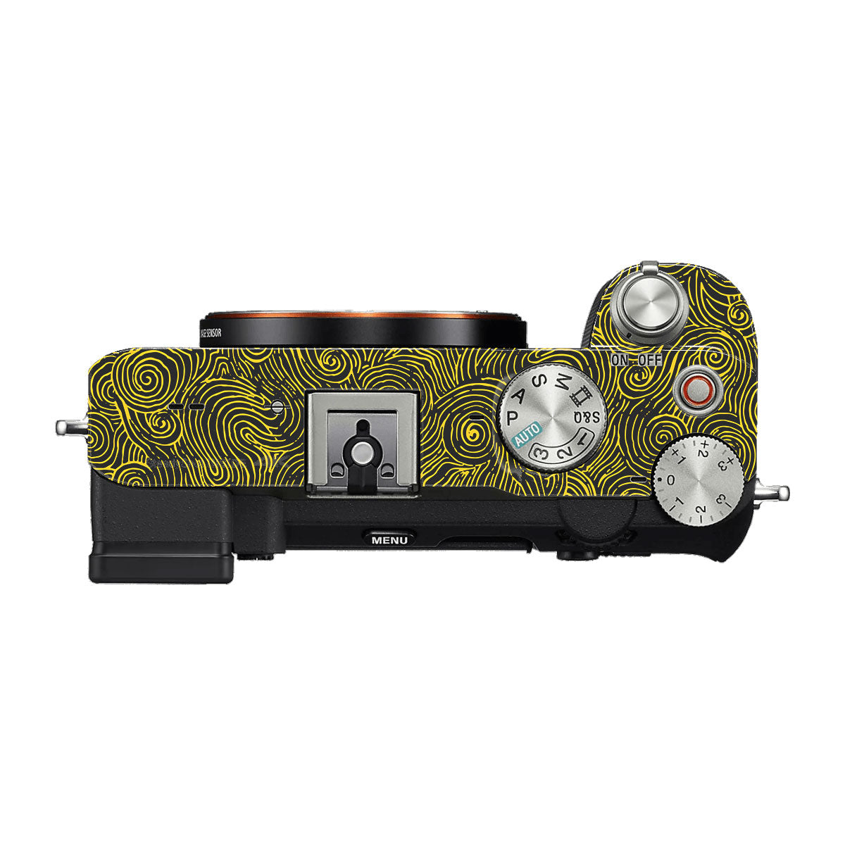 Yellow Spirals Sony A7 C Camera Skins