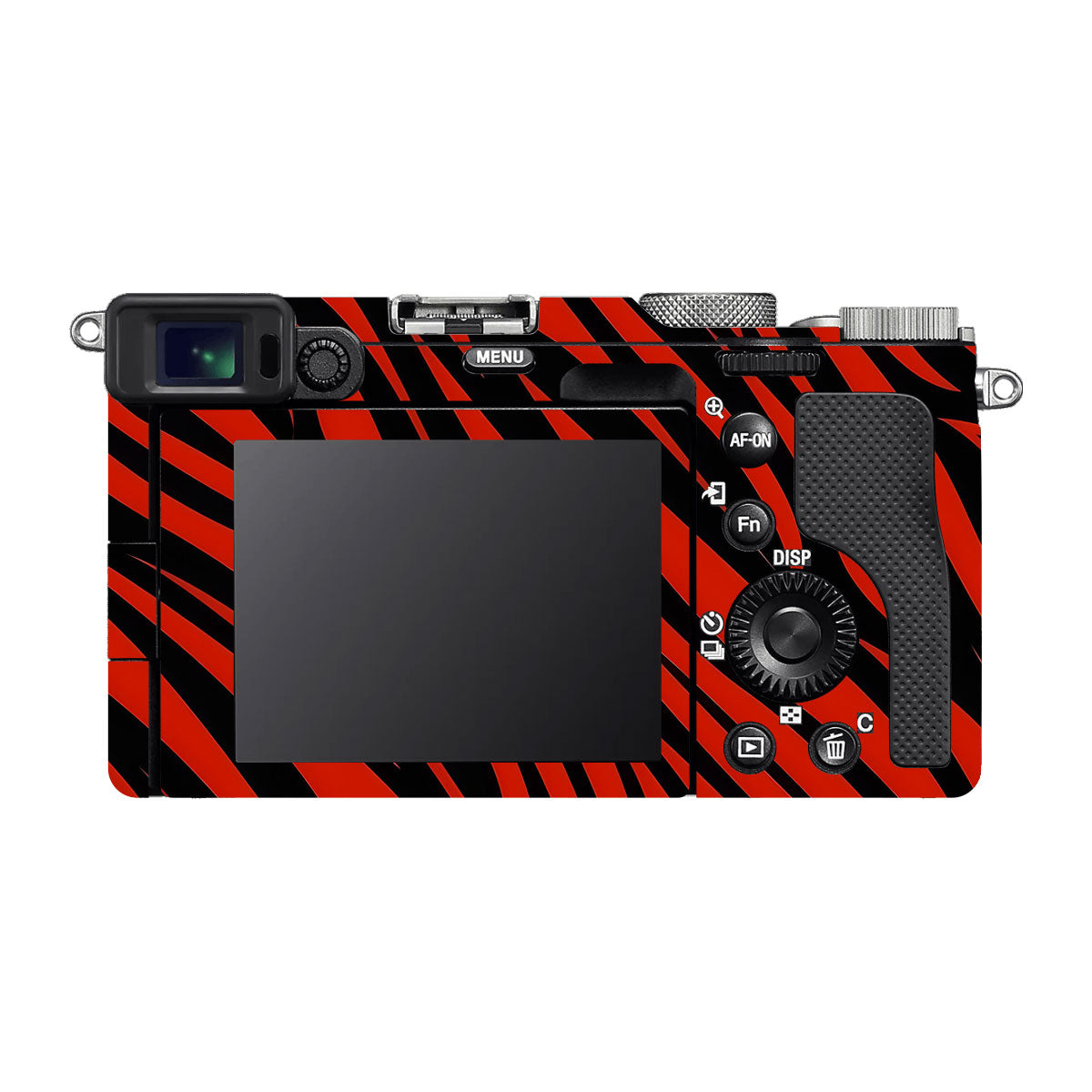 Red and Black Stripes Sony A7 C Camera Skins