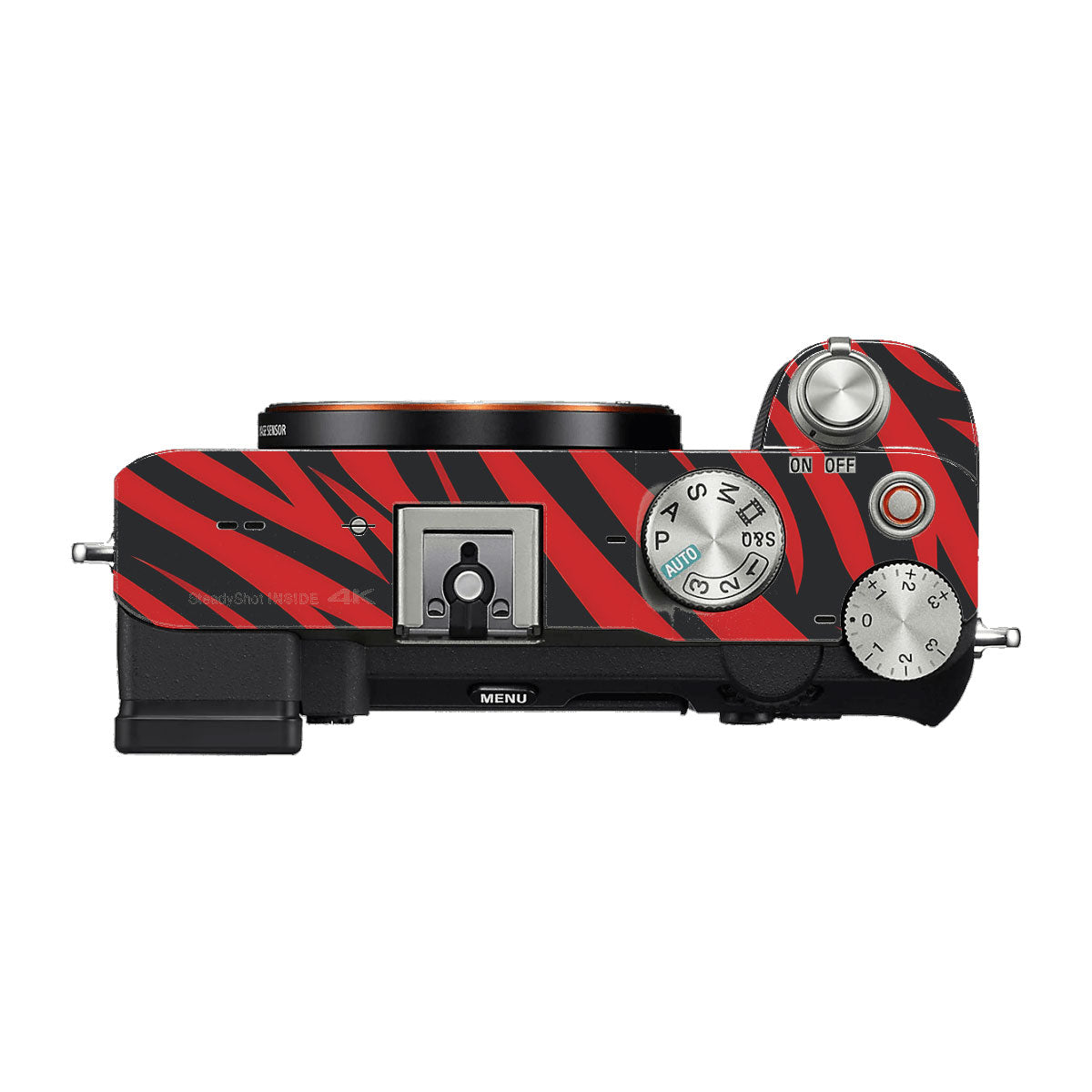 Red and Black Stripes Sony A7 C Camera Skins