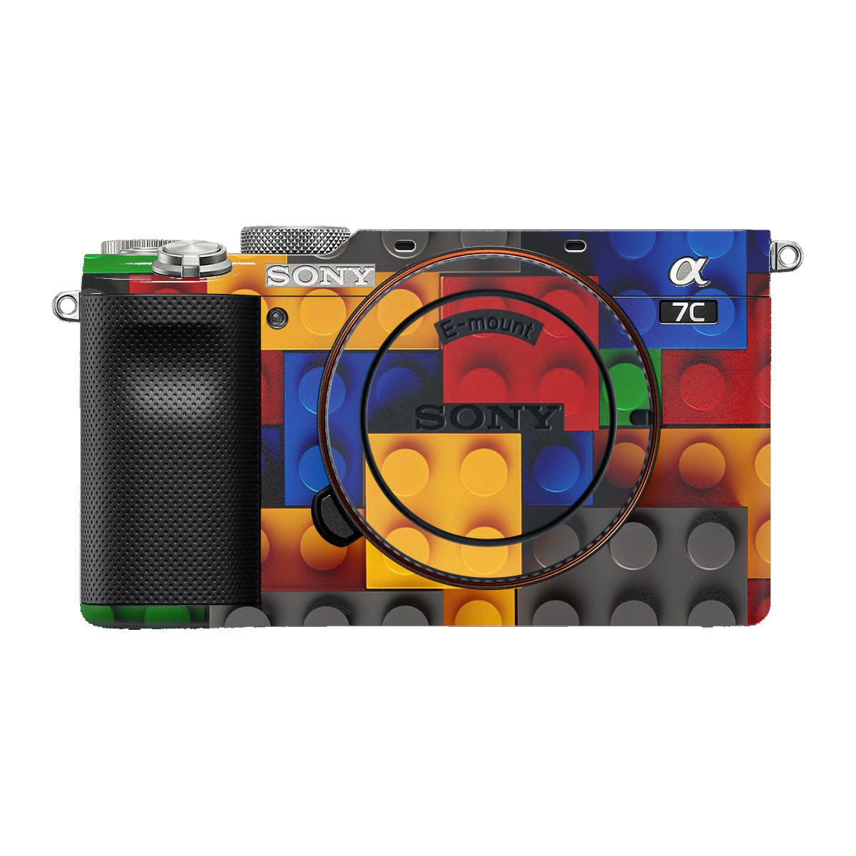 Colorful LEGO Brick Wall Pattern Sony A7 C Camera Skins