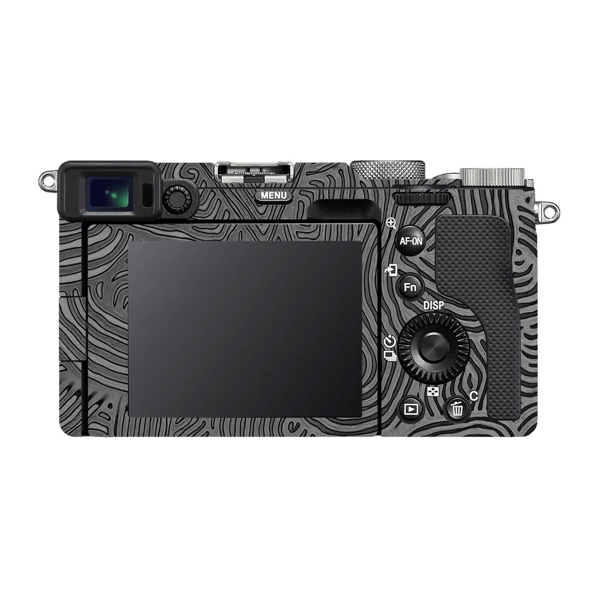 Monochrome Line Maze Sony A7 C Camera Skins