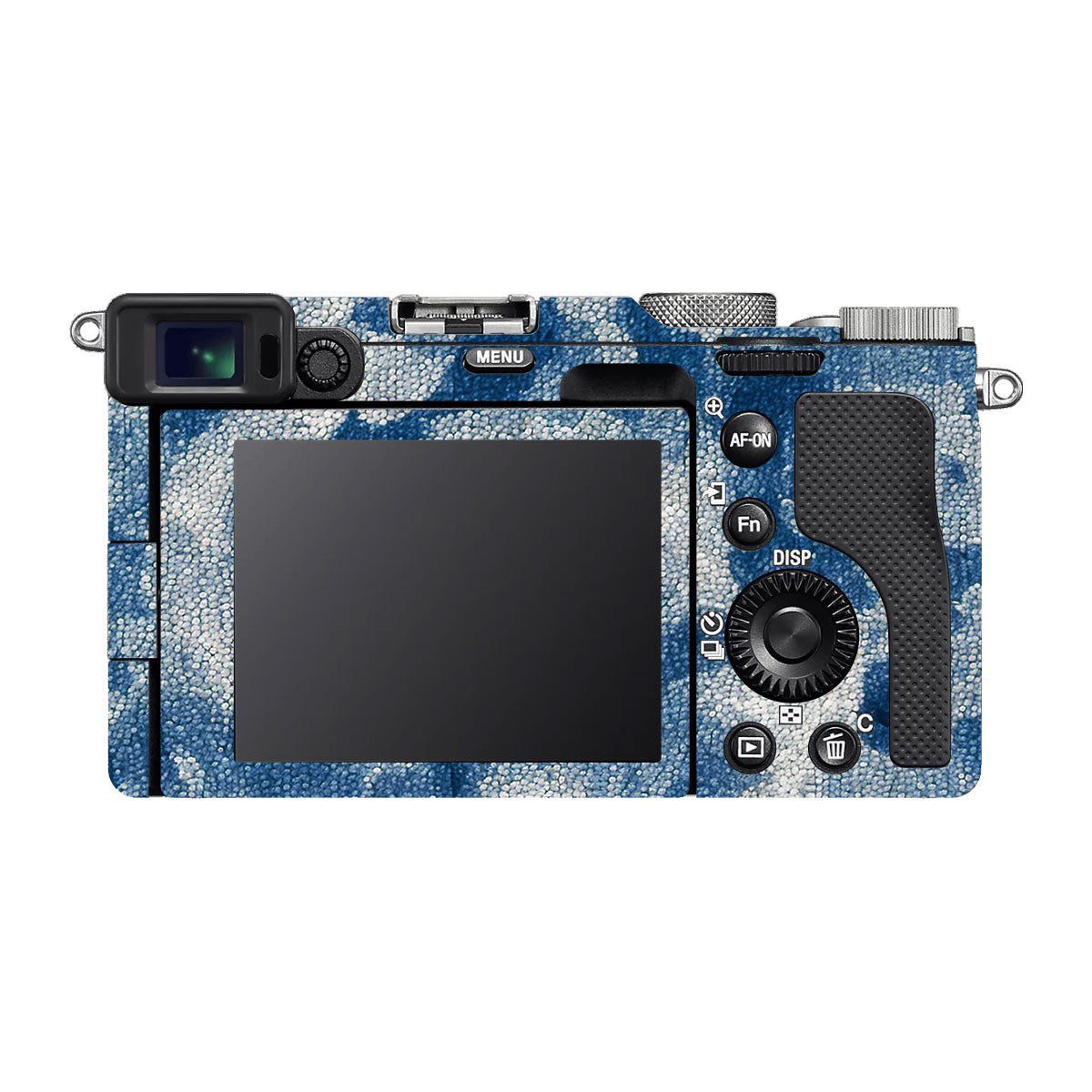 Blue Watercolor Fabric Sony A7 C Camera Skins