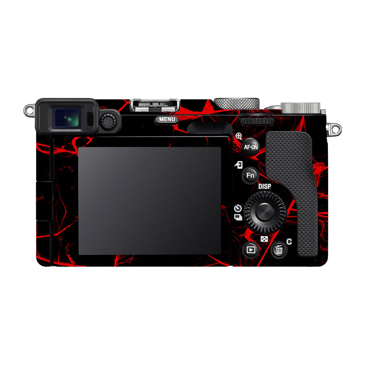 Red Neural Grid Sony A7 C Camera Skins