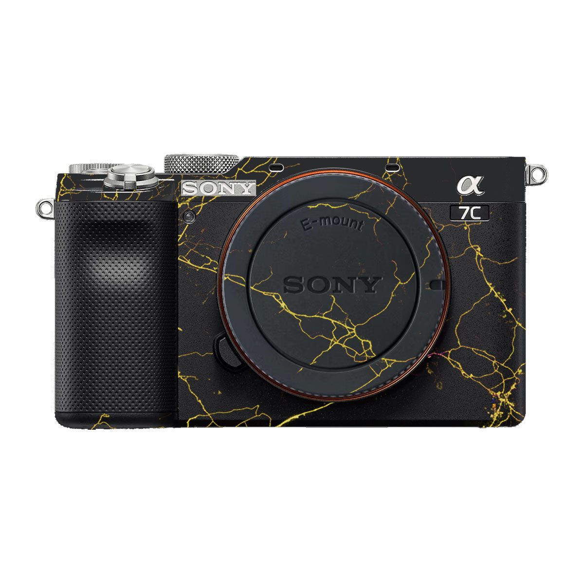 Electric Gold Veins Sony A7 C Camera Skins