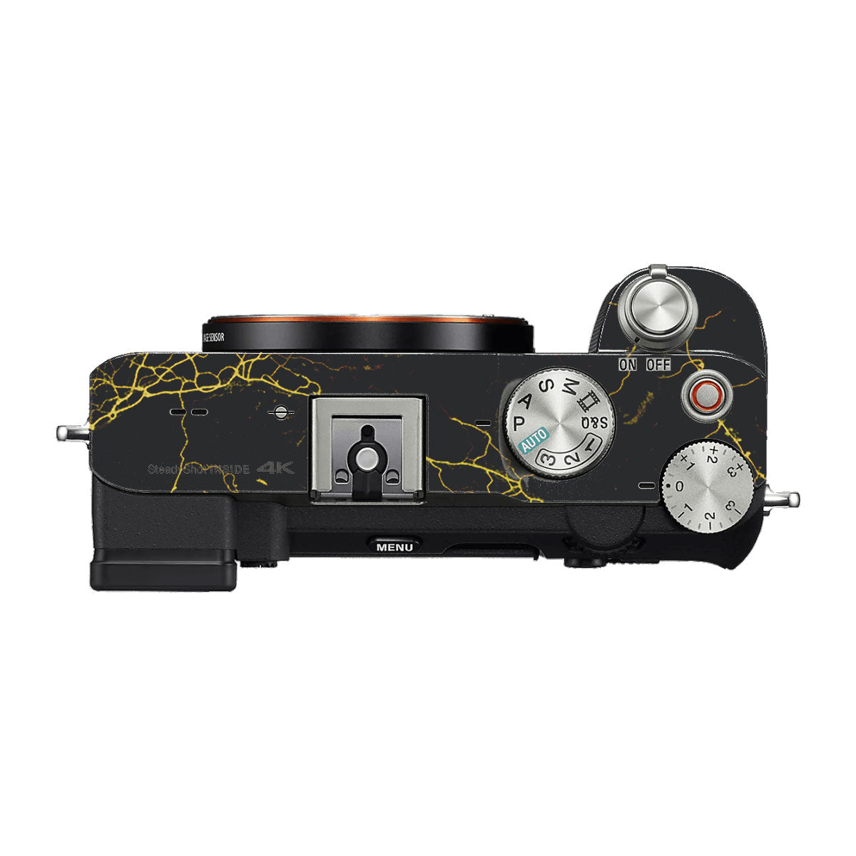 Electric Gold Veins Sony A7 C Camera Skins