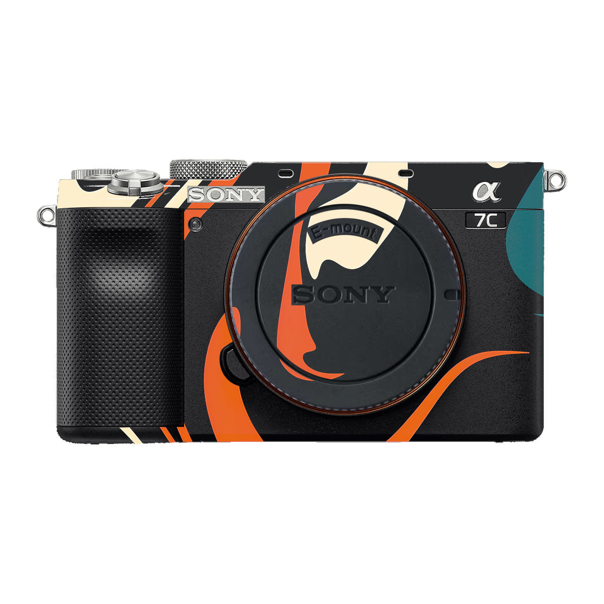 Mid-Century Abstract Swirl Sony A7 C Camera Skins